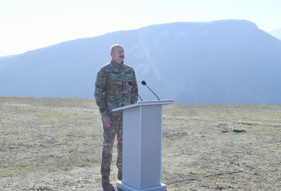 Президент Азербайджана, Верховный главнокомандующий Вооруженными силами Ильхам Алиев выступил перед военнослужащими в Шуше (ФОТО/ВИДЕО)
