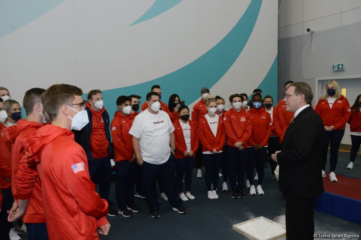 US ambassador to Azerbaijan visits National Gymnastics Arena in Baku (PHOTO)
