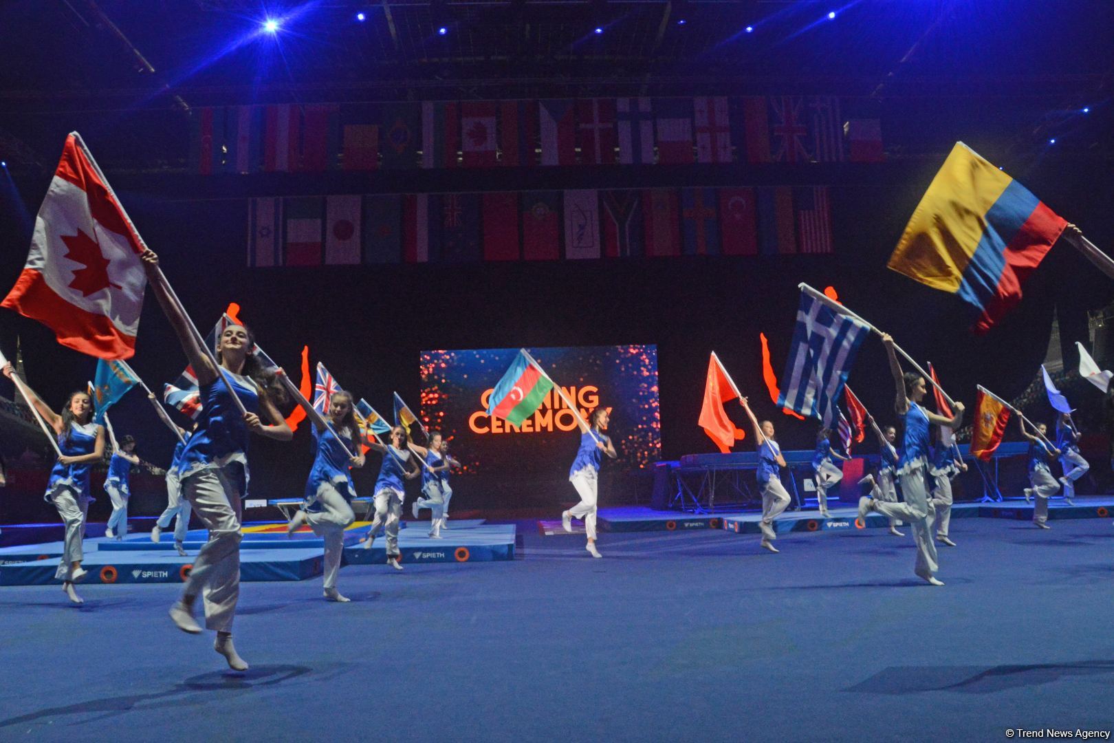 Azerbaijan holds opening ceremony of 35th Trampoline Gymnastics World Championships in Baku (PHOTO)