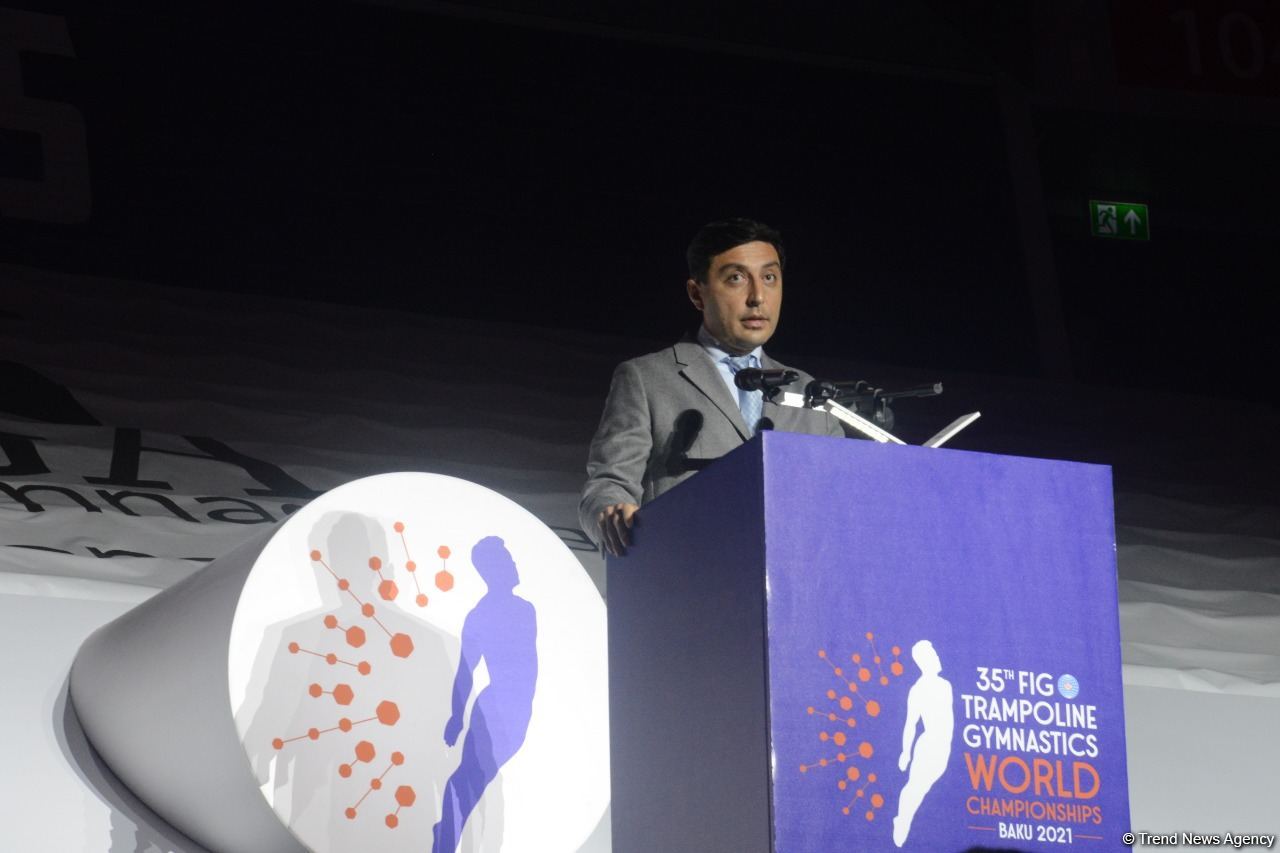 Azerbaijan holds opening ceremony of 35th Trampoline Gymnastics World Championships in Baku (PHOTO)