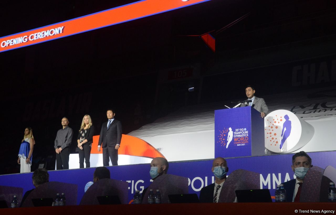 Azerbaijan holds opening ceremony of 35th Trampoline Gymnastics World Championships in Baku (PHOTO)