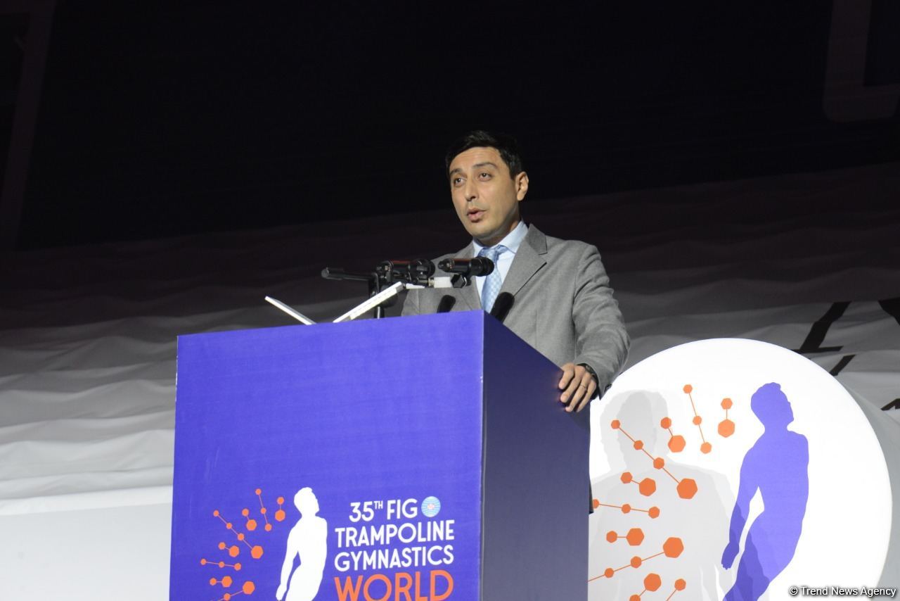 Azerbaijan holds opening ceremony of 35th Trampoline Gymnastics World Championships in Baku (PHOTO)