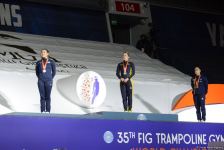 Baku holds award ceremony of winners in double mini-trampoline, tumbling of 35th FIG World Championships (PHOTO)