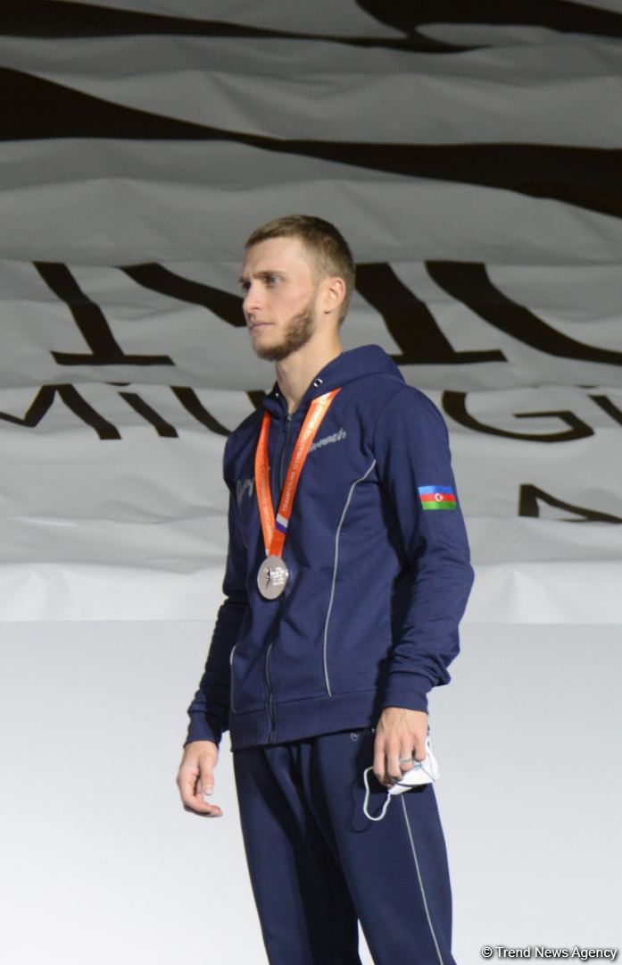Baku holds award ceremony of winners in double mini-trampoline, tumbling of 35th FIG World Championships (PHOTO)