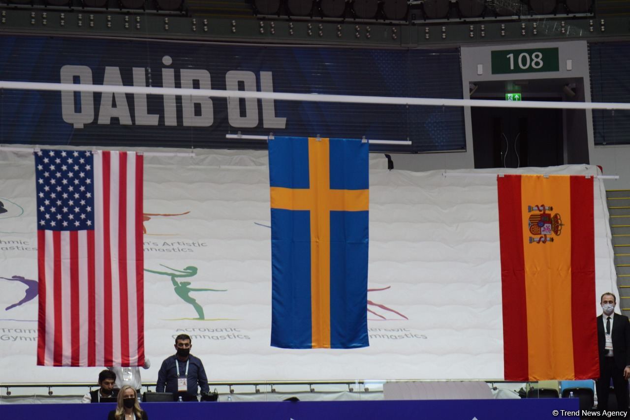 Baku holds award ceremony of winners in double mini-trampoline, tumbling of 35th FIG World Championships (PHOTO)