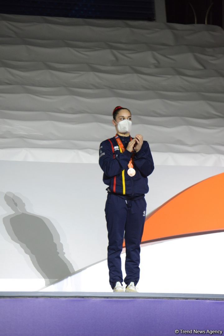 Baku holds award ceremony of winners in double mini-trampoline, tumbling of 35th FIG World Championships (PHOTO)