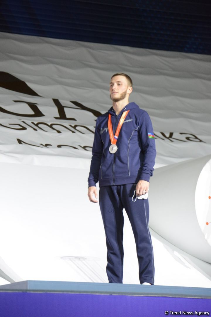 Baku holds award ceremony of winners in double mini-trampoline, tumbling of 35th FIG World Championships (PHOTO)