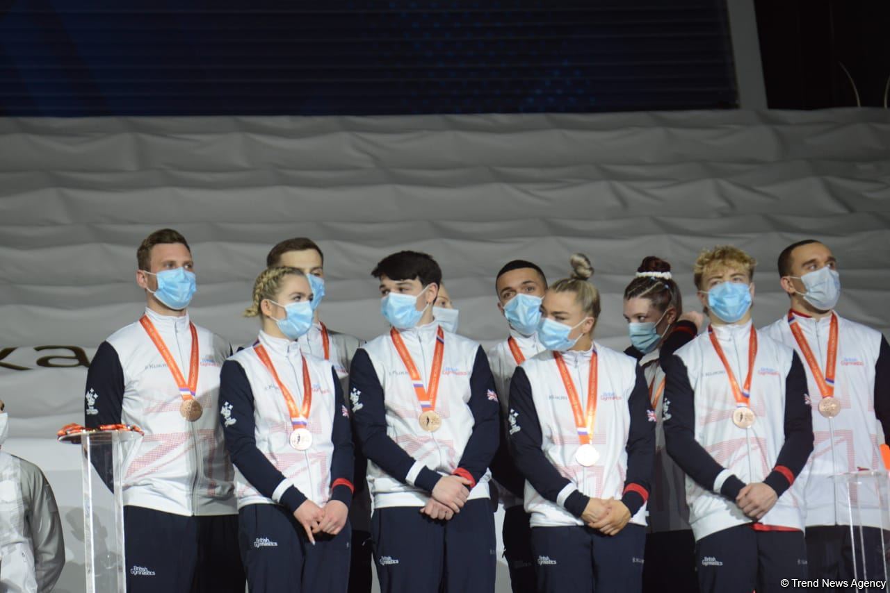 Baku holds award ceremony of winners in team all-around of 35th FIG World Championships (PHOTO)