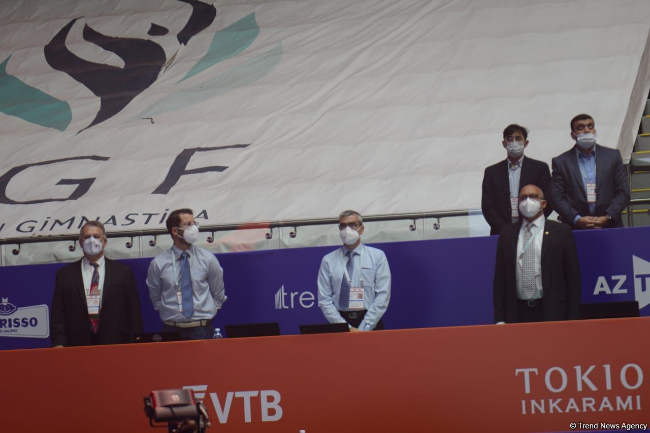 Baku holds award ceremony of winners in team all-around of 35th FIG World Championships (PHOTO)