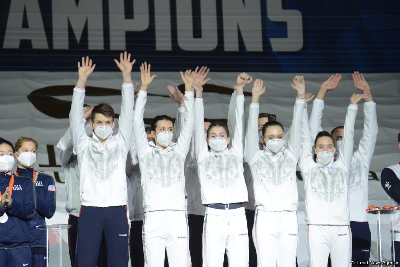 Baku holds award ceremony of winners in team all-around of 35th FIG World Championships (PHOTO)