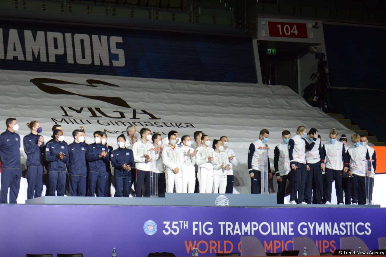 Baku holds award ceremony of winners in team all-around of 35th FIG World Championships (PHOTO)