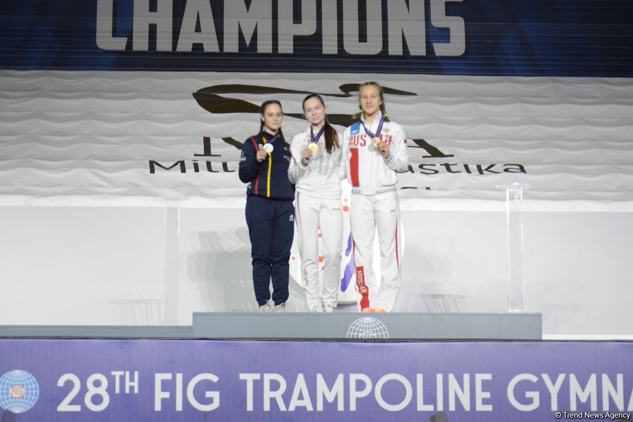 Baku holds award ceremony of winners of 28th FIG Trampoline Gymnastics World Age Group Competitions (PHOTO)