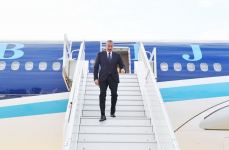 President Ilham Aliyev arrives in Sochi for working visit (PHOTO/VIDEO)