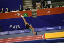 Спортсмен из Португалии занял первое место в индивидуальных прыжках на батуте в ходе Всемирных соревнований среди возрастных групп в Баку (ФОТО)
