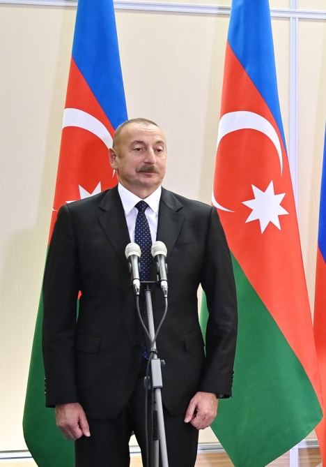 Президент России Владимир Путин, Президент Азербайджана Ильхам Алиев и премьер-министр Армении Никол Пашинян выступили с заявлениями для печати (ФОТО/ВИДЕО)