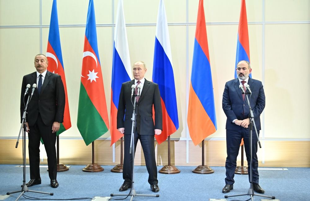 Опубликован текст совместного заявления Президента России Владимира Путина, Президента Азербайджана Ильхама Алиева и премьер-министра Армении Никола Пашиняна по итогам переговоров в Сочи (ФОТО)