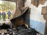В пожаре в Агджебеди сгорели три члена одной семьи (ФОТО)