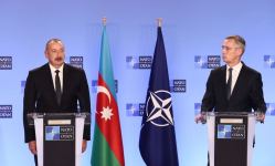 President Ilham Aliyev, NATO Secretary General Jens Stoltenberg held joint press conference in Brussels (PHOTO/VIDEO)