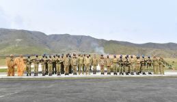 President Ilham Aliyev, First Lady Mehriban Aliyeva attend opening of military unit in Hadrut settlement (PHOTO/VIDEO)