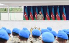 President Ilham Aliyev, First Lady Mehriban Aliyeva attend opening of military unit in Hadrut settlement (PHOTO/VIDEO)
