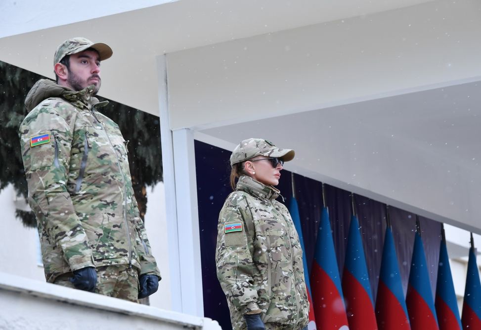 President Ilham Aliyev, First Lady Mehriban Aliyeva attend opening of military unit in Hadrut settlement (PHOTO/VIDEO)