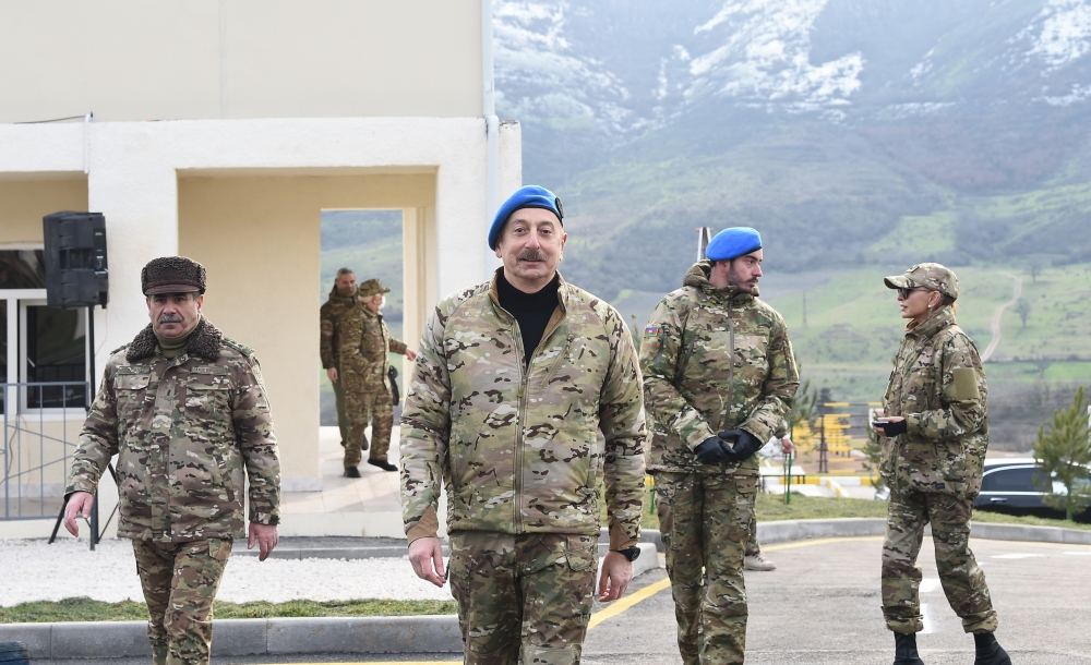 President Ilham Aliyev, First Lady Mehriban Aliyeva attend opening of military unit in Hadrut settlement (PHOTO/VIDEO)
