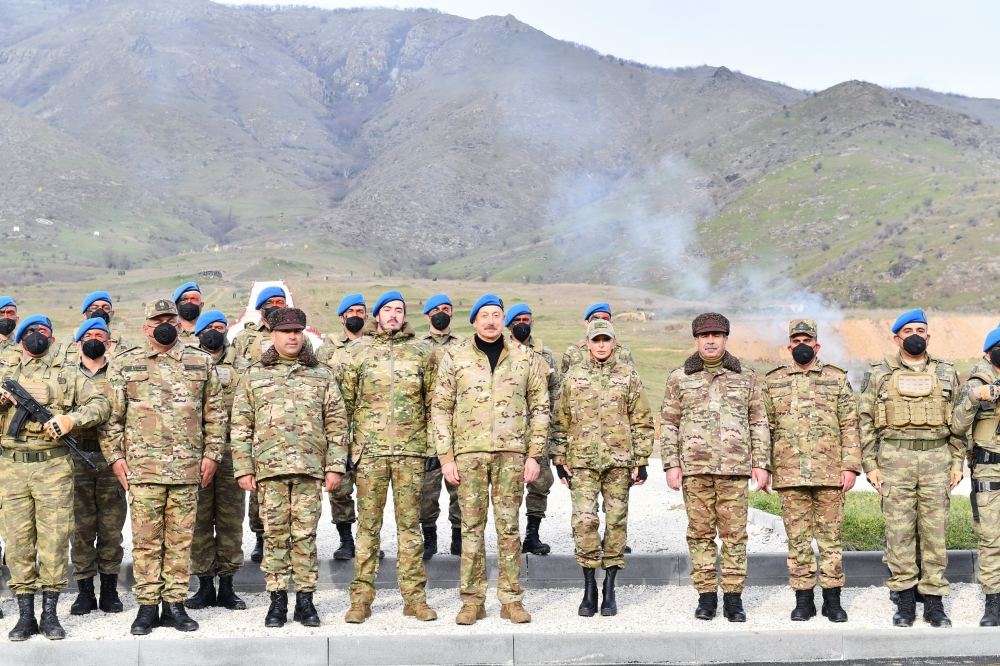President Ilham Aliyev, First Lady Mehriban Aliyeva attend opening of military unit in Hadrut settlement (PHOTO/VIDEO)
