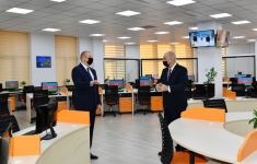 President Ilham Aliyev views new building of AZERTAC (PHOTO/VIDEO)