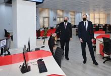 President Ilham Aliyev views new building of AZERTAC (PHOTO/VIDEO)