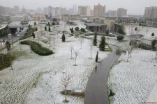Фоторепортаж из заснеженного Баку