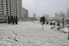 Фоторепортаж из заснеженного Баку