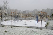 Фоторепортаж из заснеженного Баку