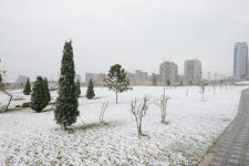 Фоторепортаж из заснеженного Баку