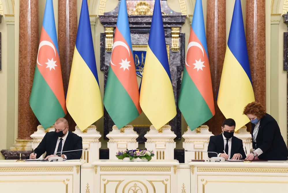 Cостоялась церемония подписания азербайджано-украинских документов с участием Президента Ильхама Алиева и Президента Володимира Зеленского (ФОТО/ВИДЕО)