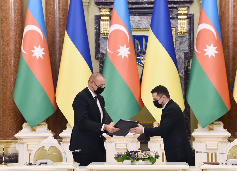 Cостоялась церемония подписания азербайджано-украинских документов с участием Президента Ильхама Алиева и Президента Володимира Зеленского (ФОТО/ВИДЕО)