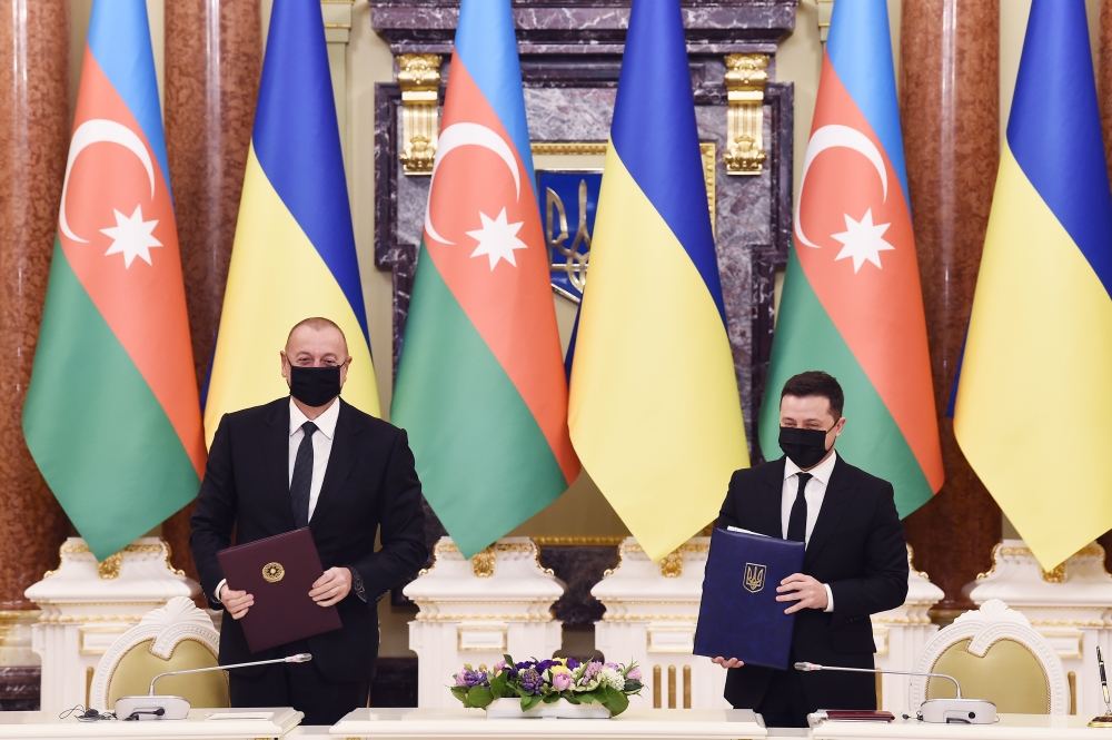 Cостоялась церемония подписания азербайджано-украинских документов с участием Президента Ильхама Алиева и Президента Володимира Зеленского (ФОТО/ВИДЕО)