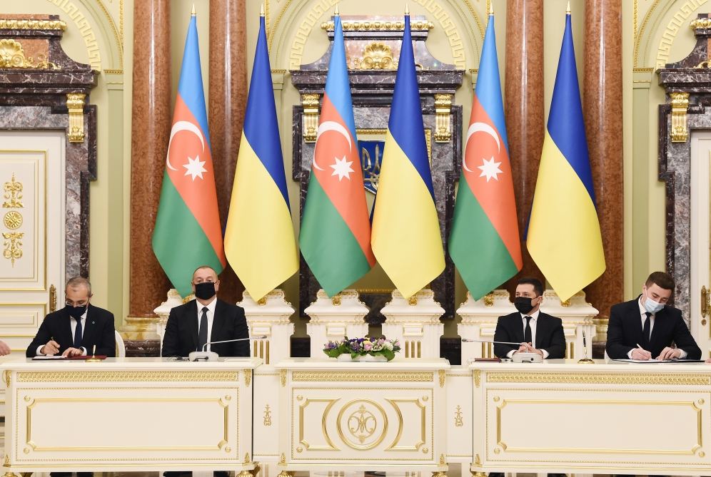 Cостоялась церемония подписания азербайджано-украинских документов с участием Президента Ильхама Алиева и Президента Володимира Зеленского (ФОТО/ВИДЕО)
