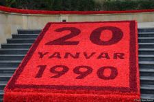 Azerbaijani people honor memory of victims of January 20 tragedy (PHOTO/VIDEO)
