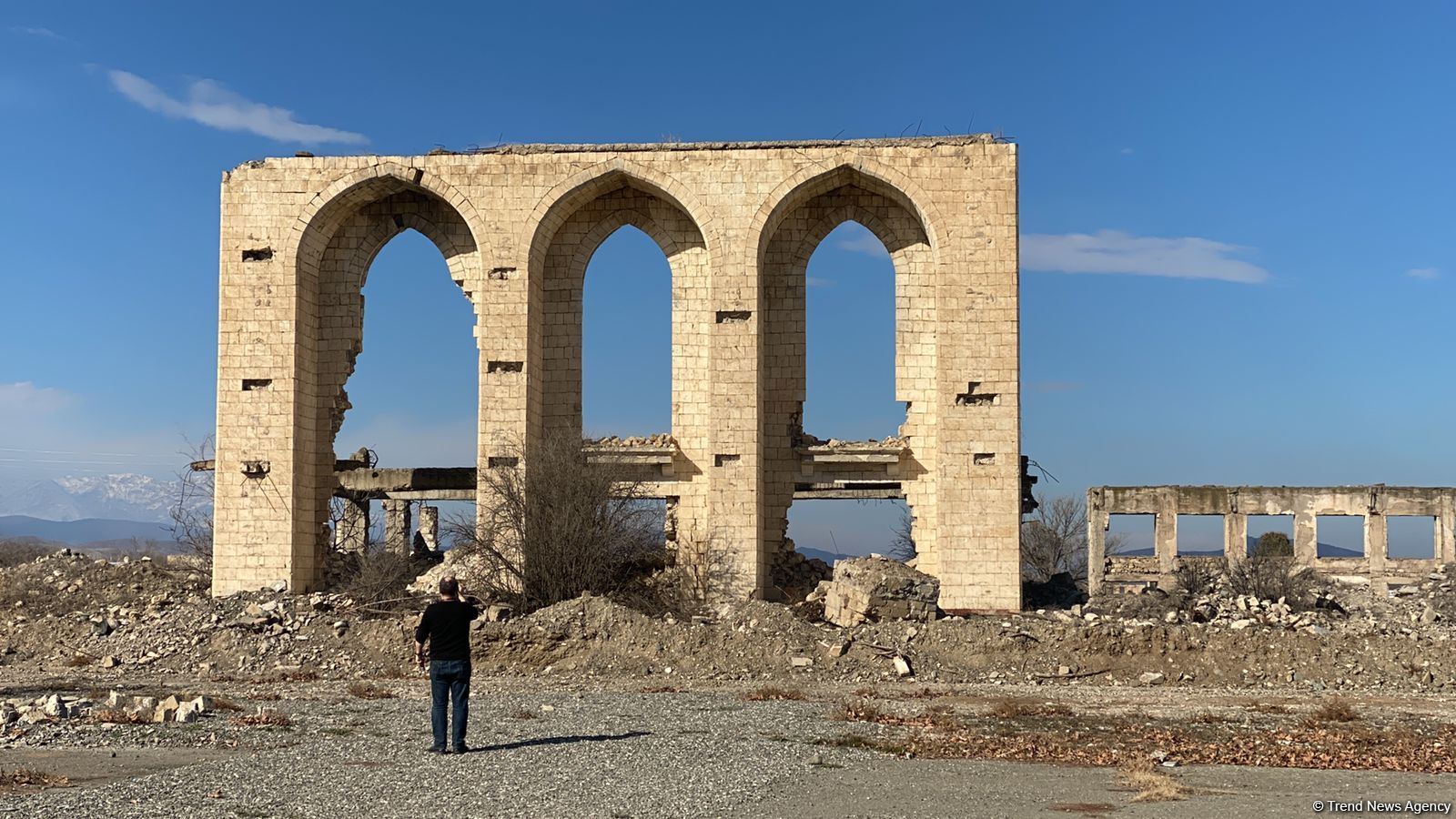 В Агдам прибыл первый рейсовый автобус из Баку  (ФОТО)