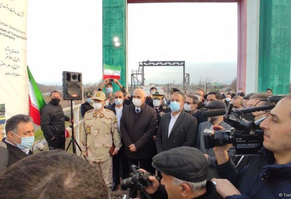 Foundation of new road bridge across Astarachay River laid between Iran and Azerbaijan (PHOTO)