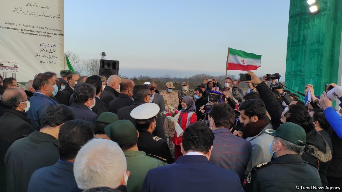 Foundation of new road bridge across Astarachay River laid between Iran and Azerbaijan (PHOTO)