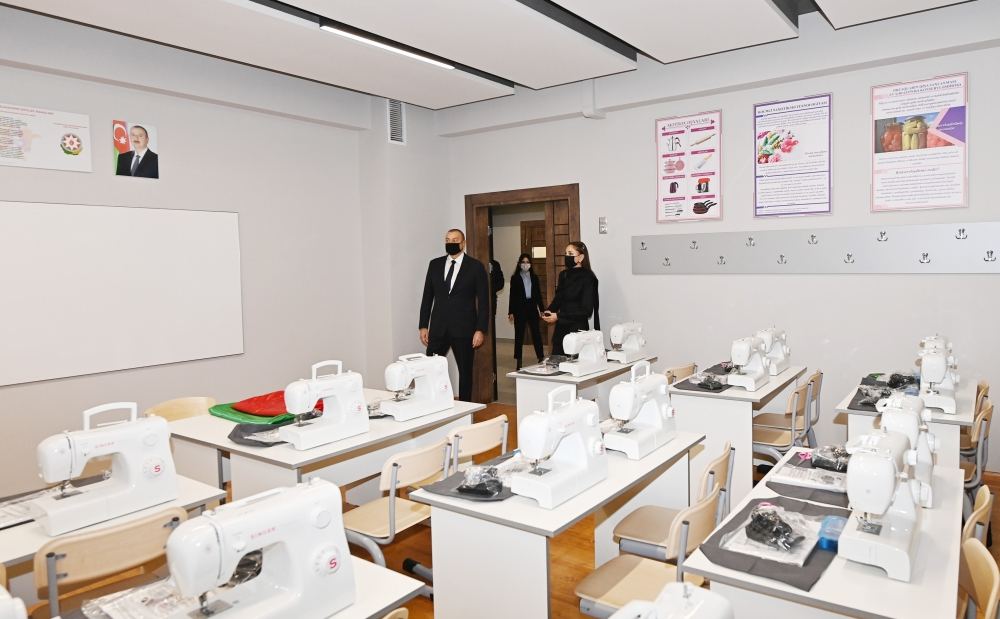 President Ilham Aliyev and First Lady Mehriban Aliyeva attend inauguration of newly built Training and Service Complex in Bina settlement (PHOTO/VIDEO)