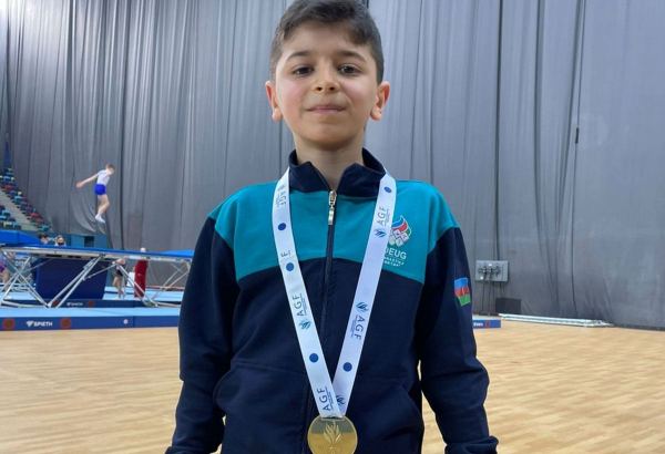 Happy to take first place at Azerbaijan Championship in Tumbling - young Azerbaijani athlete