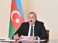 President Ilham Aliyev, President of France, President of European Council and Prime Minister of Armenia hold video conference (PHOTO/VIDEO)