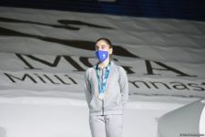 В Баку прошла церемония награждения победителей Кубка мира по прыжкам на батуте в индивидуальной программе (ФОТО)