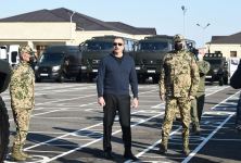 President Ilham Aliyev, First Lady Mehriban Aliyeva attend opening of newly built military campus in Aghjabadi (PHOTO/VIDEO)