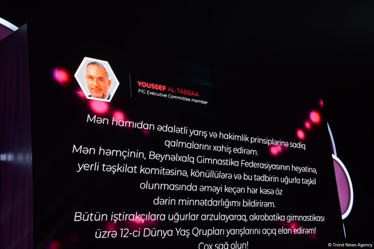 Opening ceremony of 12th FIG Acrobatic Gymnastics World Age Group Competitions held in Baku (PHOTO)