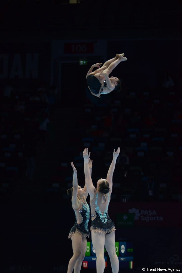 Excellent athletic training, beauty of elements - best moments of first day of 12th FIG Acrobatic Gymnastics World Age Group Competitions in Baku (PHOTO)