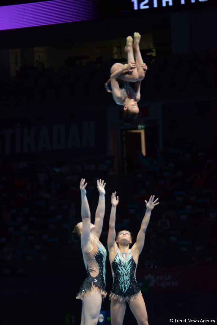 Excellent athletic training, beauty of elements - best moments of first day of 12th FIG Acrobatic Gymnastics World Age Group Competitions in Baku (PHOTO)
