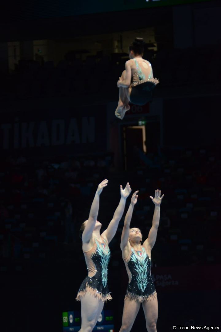 Excellent athletic training, beauty of elements - best moments of first day of 12th FIG Acrobatic Gymnastics World Age Group Competitions in Baku (PHOTO)